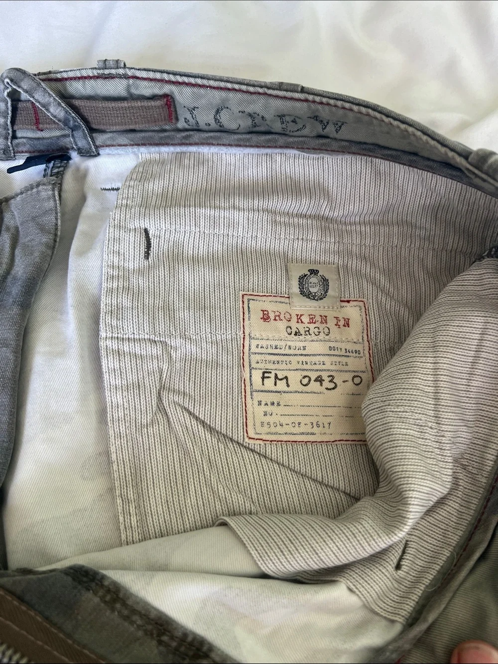 J. Crew Men's Camo Cargo Shorts in Olive Gray